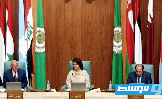 المنقوش تترأس الدورة 158 لمجلس وزراء خارجية العرب، 6 سبتمبر 2022. (حساب الدبيبة على تويتر)