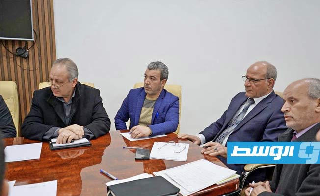 من اجتماع وكيل وزارة الداخلية للشؤون العامة اللواء محمود سعيد مع عدد من المسؤولين في طرابلس، 21 فبراير 2023. (وزارة الداخلية)