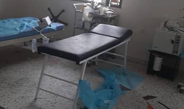 غرفة أخرى بالمستشفى تضررت جراء القصف