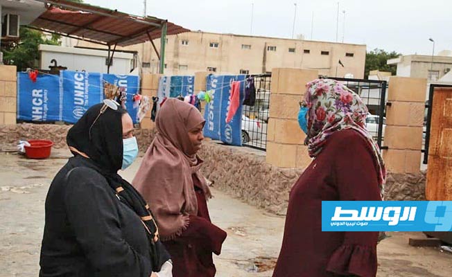 وزيرة الدولة لشؤون المرأة والتنمية المجتمعية تتفقد مركز إيواء طرابلس للمهاجرين