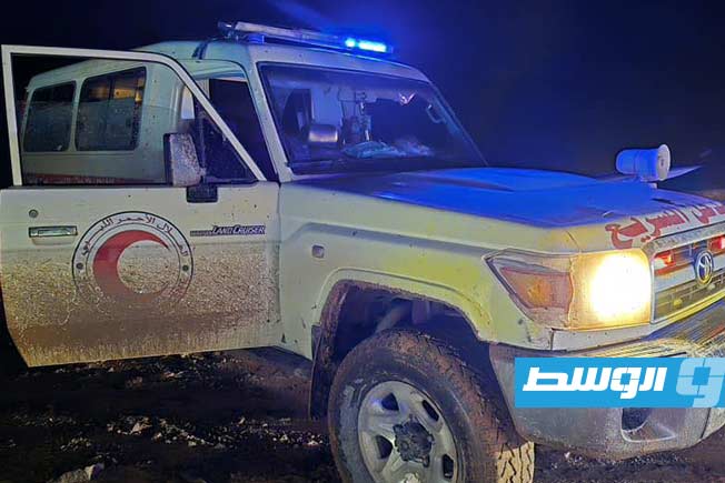 Red Crescent providing relief to those affected by the heavy rains in Tahala