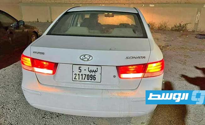 سيارة جرى ضبطها مع العصابة المتهمة بالسرقة في طرابلس، 9 مايو 2022. (وزارة الداخلية)