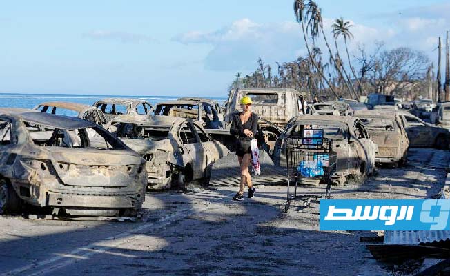 آثار دمار سببتها حرائق الغابات في هاواي الأميركية. (الإنترنت)