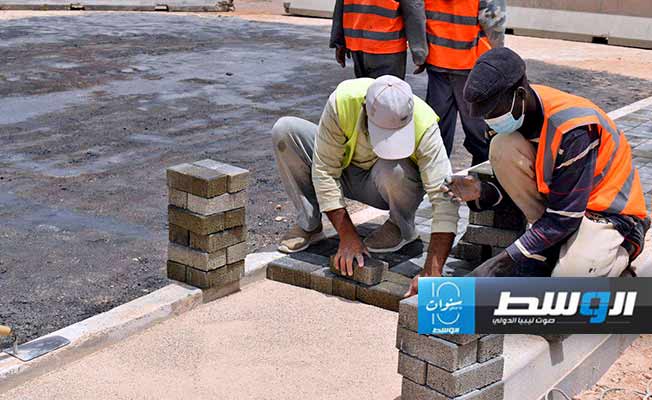 أعمال صيانة في منفذ رأس اجدير، 2 يونيو 2024. (الداخلية)