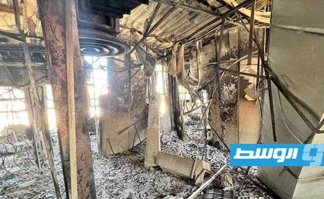 ضرر بالغ بمبنى كلية الهندسة بجامعة طرابلس جراء الاشتباكات