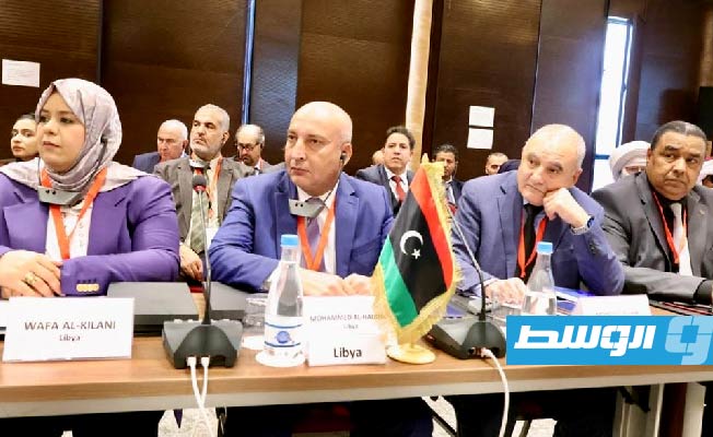 المؤتمر الإقليمي للتعاون الحدودي لليبيا ودول الساحل المقام في تونس، الثلاثاء 22 نوفمبر 2022. (المجلس الرئاسي)