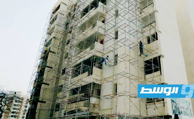 Benghazi's Reconstruction and Stabilization Committee begins overhaul of buildings in the Bouhdaima and Al-Kish neighborhoods