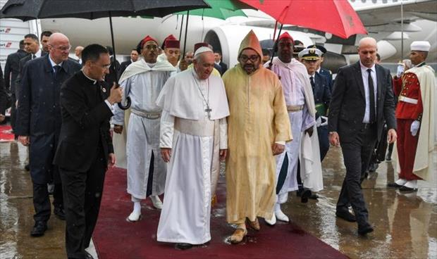 البابا فرنسيس في المغرب لمناقشة قضايا المهاجرين والحوار بين الأديان