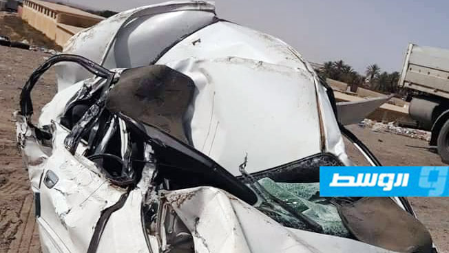 حادث تصادم بين 5 سيارات بسبب الضباب في مرسى البريقة