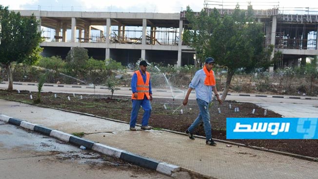 تواصل حملة النظافة بجامعة عمر المختار في البيضاء‎
