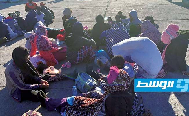 مهاجرون غير شرعيين ضبطهم خفر السواحل الليبي, 2 نوفمبر 2020. (داخلية الوفاق)