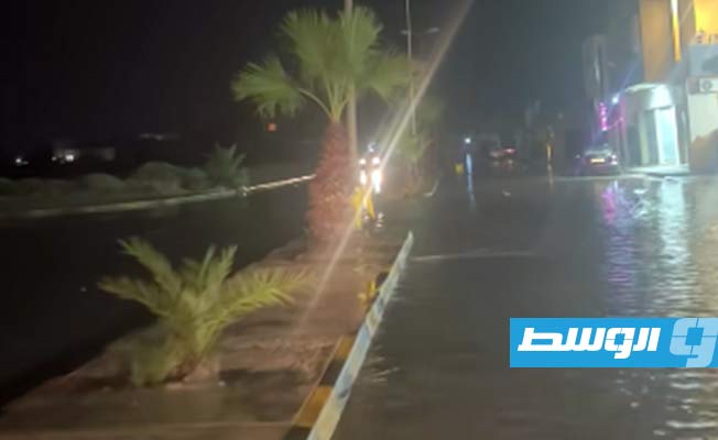 هطول أمطار على طرابلس وزوارة، 21 أغسطس 2023. (فيسبوك)