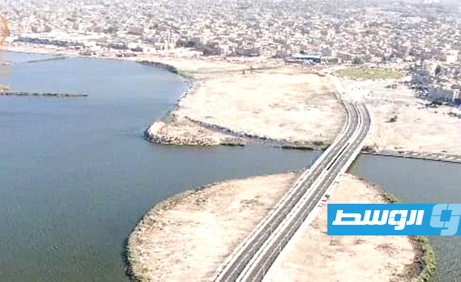 جسر اللثامة وسط بنغازي بعد صيانته. (بلدية بنغازي)