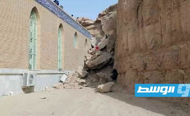 مكان الانهيار بمزار قطارة الإمام علي بن أبي طالب بمحافظة كربلاء. (ألإنترنت).