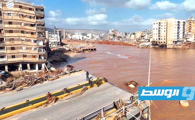 لجنة حصر الأضرار: انهيار 30 كيلومترا من شبكة الطرق في درنة