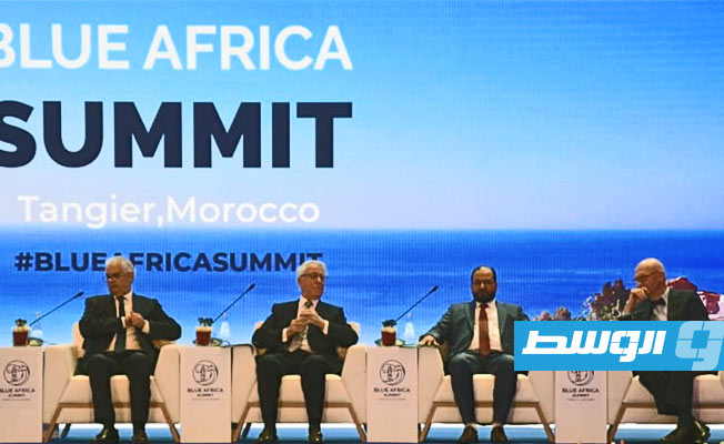 مشاركة وزير الثروة البحرية عادل سلطان بقمة أفريقيا الزرقاء بالمغرب. (حكومتنا)