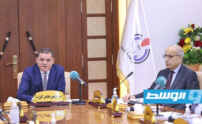 الاجتماع العادي الثالث للمجلس الأعلى لشؤون الطاقة برئاسة الدبيبة، الأربعاء 29 مارس 2023. (حكومتنا)