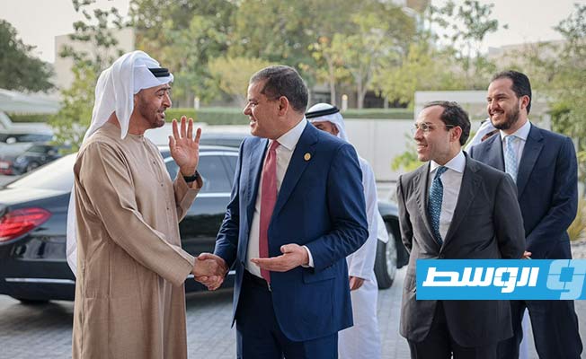 UAE President stresses "need to support international efforts to hold Libyan elections" during meeting with Dabaiba