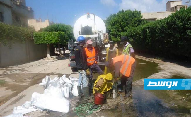 بلدية بنغازي: صيانة شبكة المياه والصرف الصحي في الكيش