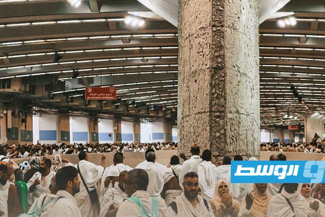 Libyan pilgrims perform rituals on the first day of Eid al-Adha