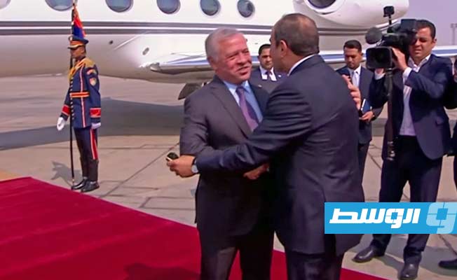 العاهل الأردني يصل مصر لعقد قمة مع السيسي