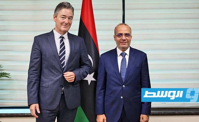 لقاء اللافي وسفير ألمانيا لى ليبيا في طرابلس، الثلاثاء 13 سبتمبر 2022. (المجلس الرئاسي)