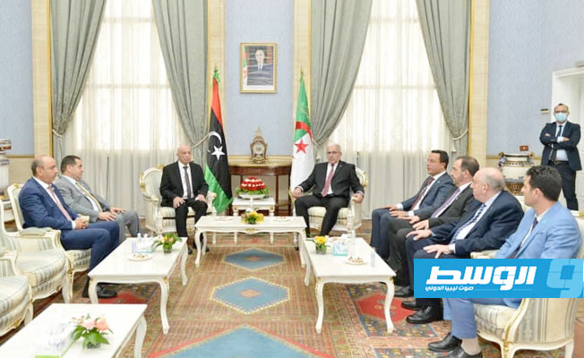 جانب من لقاء عقيلة صالح مع رئيس المجلس الشعبي الجزائري في الجزائر، 9 أكتوبر 2021. (المجلس الشعبي)