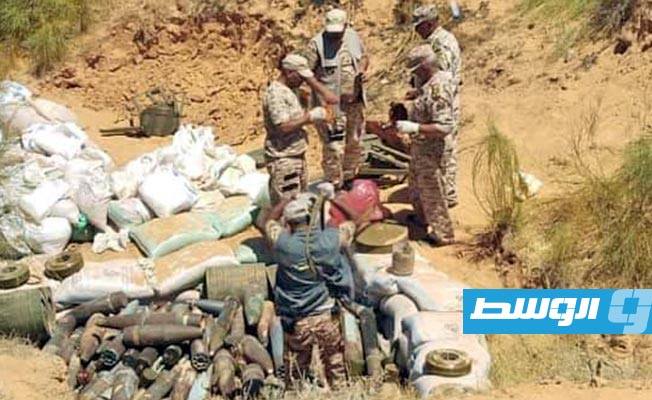 تفجير 10 أطنان من مخلفات الحرب والعبوات الناسفة بمنطقة الهيرة