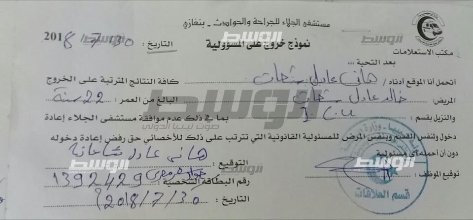 مصادر لـ«بوابة الوسط» المصري المتوفي خرج على مسؤولية شقيقه من المستشفى