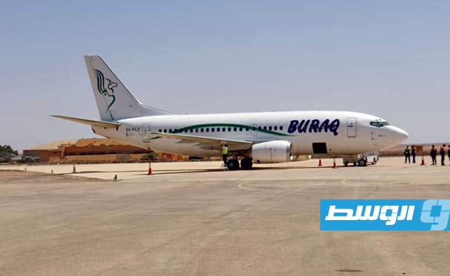 وصول أولى رحلات «طيران البراق» إلى مطار طبرق قادمة من «معيتيقة»