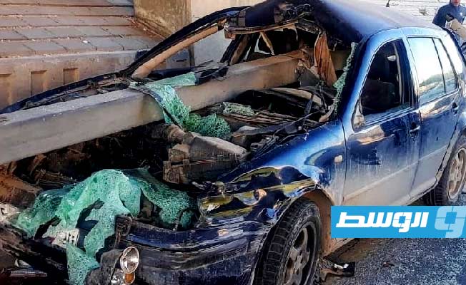 نجاة سائق من الموت في طرابلس