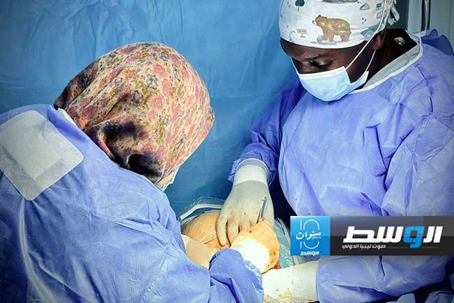 من عملية الولادة في طرابلس، أبريل 2024. (مستشفى الطب الوقائي في طرابلس)