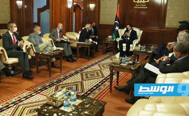 لقاء السراج وبوريل في طرابلس. الثلاثاء 1 سبتمبر 2020. (حكومة الوفاق الوطني)