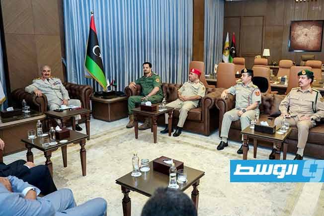 Representatives at the mini-dialogue brief Haftar on the progress of the 4+4 Committee’s work