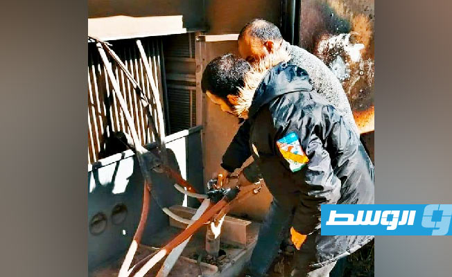 من أعمال الصيانة في العاصمة طرابلس، 5 فبراير 2023 (الشركة العامة للكهرباء)