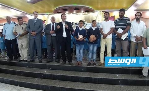 حملة التوعية والتعريف بالآثار والتراث الثقافي بمصلحة الآثار الليبية تنظم حفل فني للطلاب (فيسبوك)