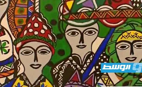 الفنانة فاطمة حسن مبدعة رسم «الكنداكات»