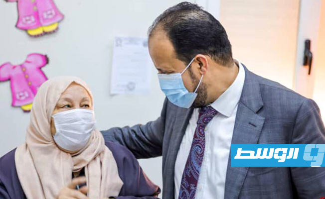 جولة الدكتور علي الزناتي على عدد من مراكز التطعيم في بنغازي، السبت 7 أغسطس 2021. (وزارة الصحة)