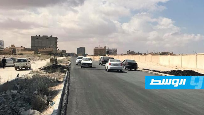 افتتاح المرحلة الأولى من طريق مزدوج يصل بين رابعة ودار السلام شرق طبرق (صور)