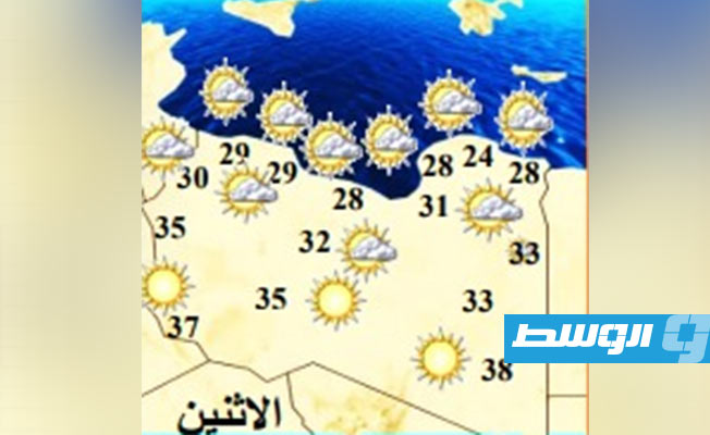 حالة الطقس المتوقعة في ليبيا (الأحد 2 أكتوبر 2022)