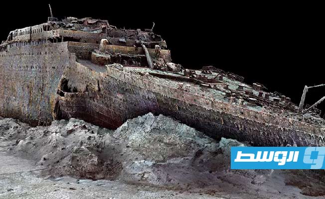صور جديدة عالية الدقة لحطام سفينة تيتانيك. (بي بي سي)