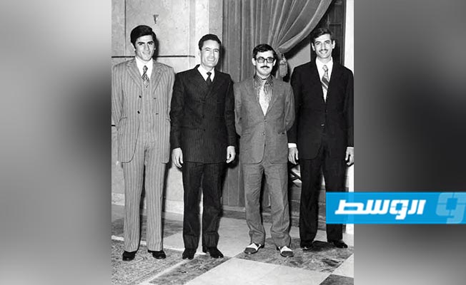 عمر المحيشي ومعمر القذافي بين ابني الرئيس جمال عبد الناصر