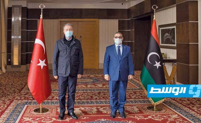 المشري يلتقي وزير الدفاع التركي