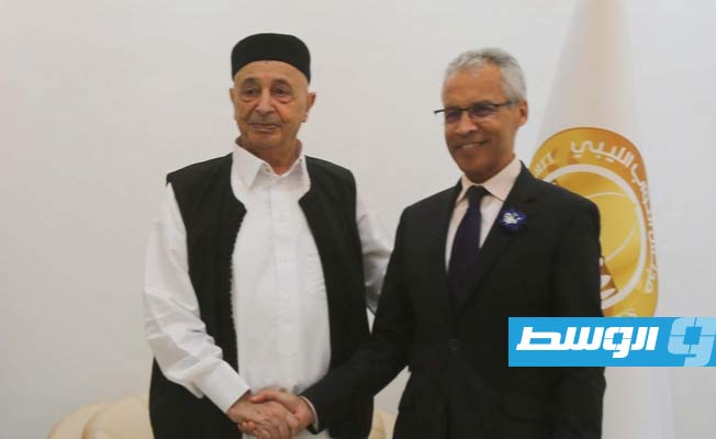 عقيلة صالح يبحث مع السفير الفرنسي تطورات الأوضاع في ليبيا