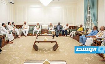أسامة حماد في اجتماعه مع نواب ووزراء المنطقة الجنوبية، 9 أغسطس (صفحة وزارة التخطيط على فيسبوك)