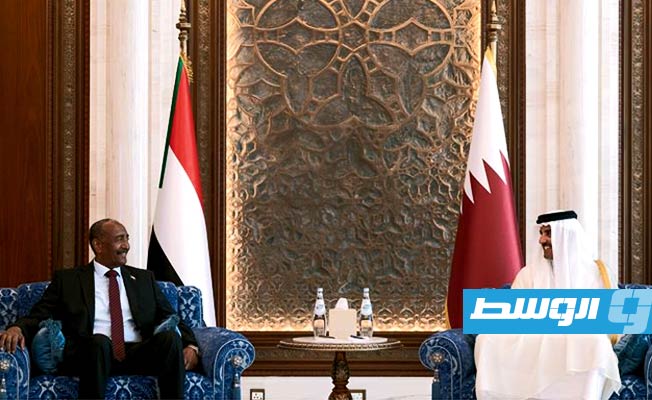 لقا أمير قطر والبرهان في الدوحة، الخميس 7 سبتمبر 2023. (قنا)