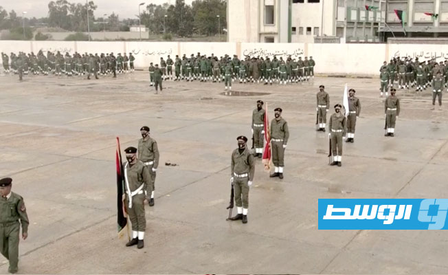 حفل تخريج الدفعة الأولى من منتسبي اللواء 111 مجحفل برئاسة الأركان العامة التابعة لحكومة الوفاق بمقره في طرابلس، 23 يناير 2022. (بث مباشر)