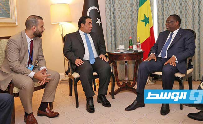 المنفي يبحث مع رئيس السنغال دعم المصالحة وإجراء الانتخابات في ليبيا