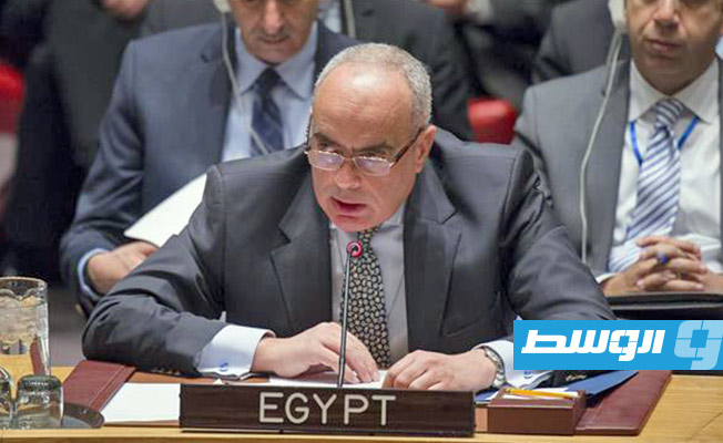 مندوب مصر الدائم بالأمم المتحدة يطالب بالتوقف الفوري عن نقل المقاتلين الإرهابيين الأجانب بين بؤر الصراعات