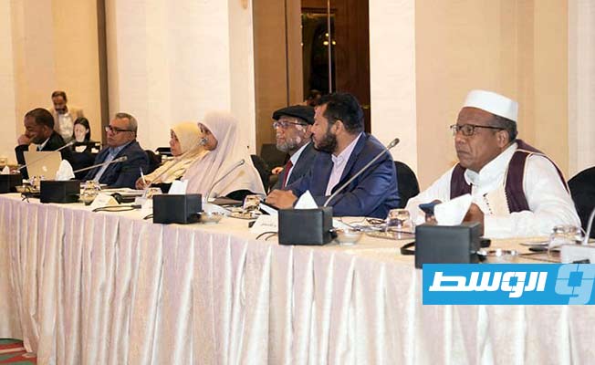 جانب من اجتماعات المسار الدستوري بين ممثلين عن مجلس النواب ومجلس الدولة في القاهرة. (مجلس النواب)